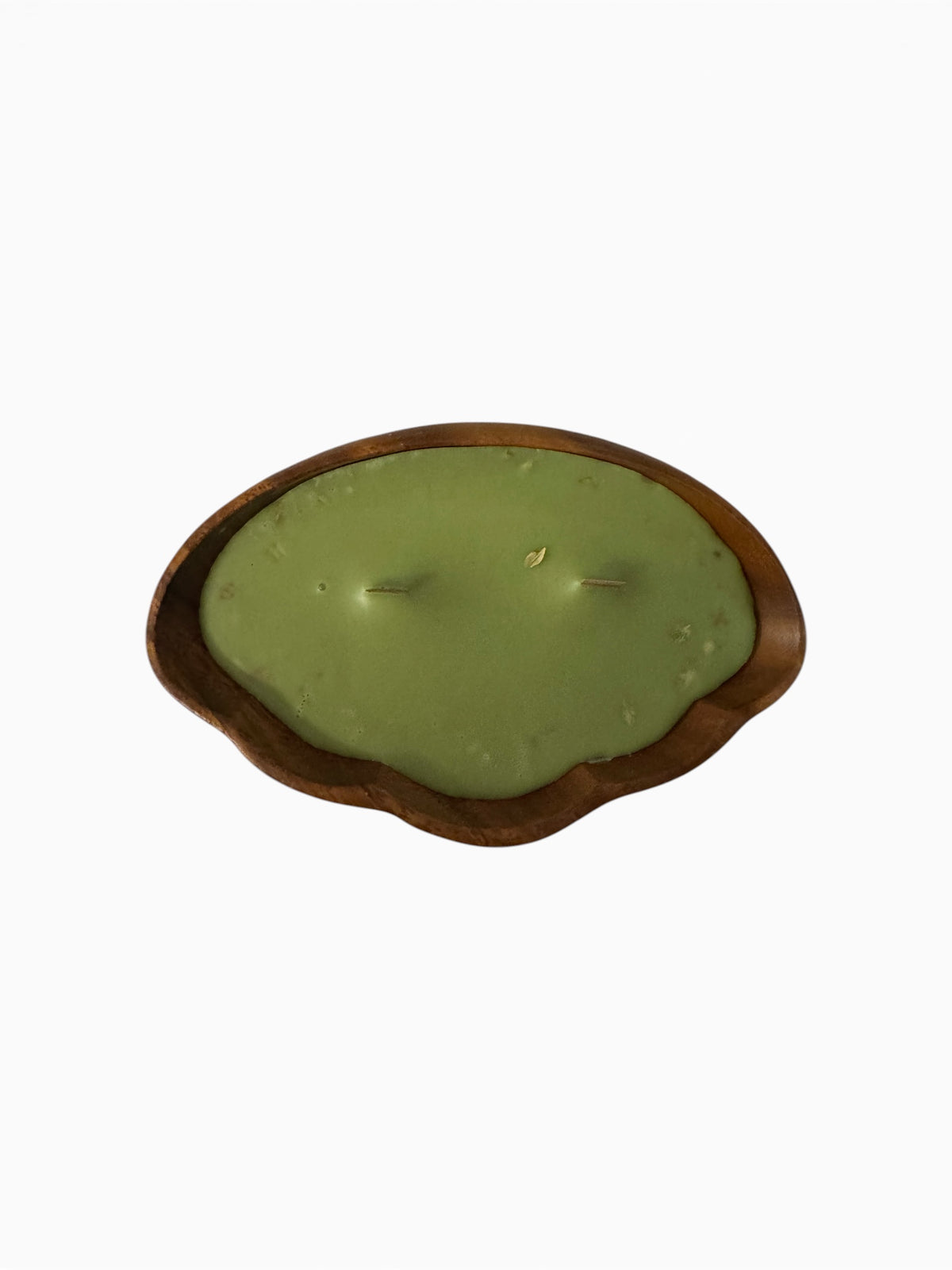 Majestic Mint Handmade Candle in Repurposed Vintage Wood Bowl, Green, 10 fl oz