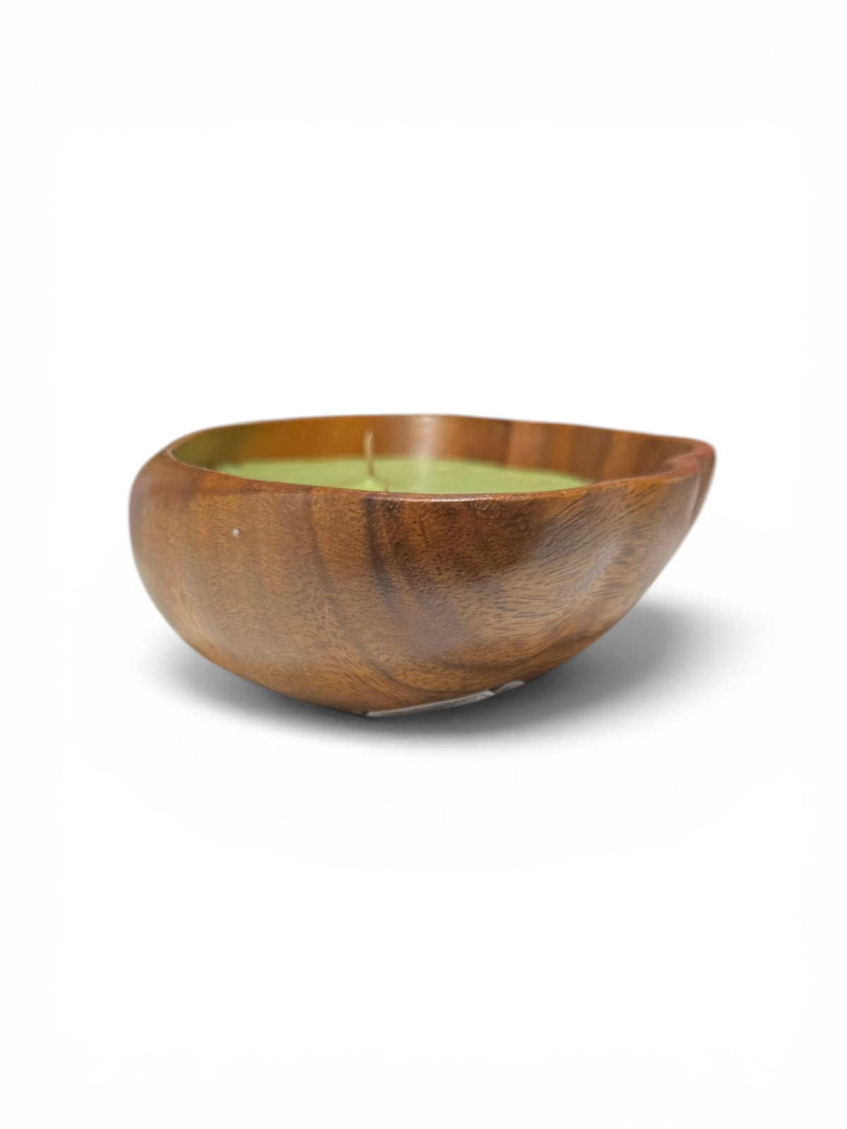 Majestic Mint Handmade Candle in Repurposed Vintage Wood Bowl, Green, 10 fl oz