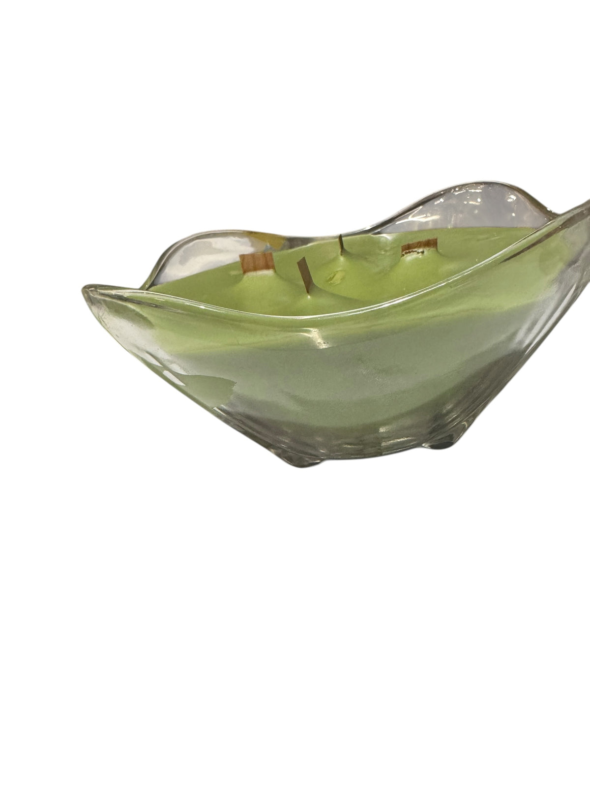 Majestic Mint Scented Candle in Repurposed Vintage Glass Bowl, Green, 18 fl oz, Wooden Wicks