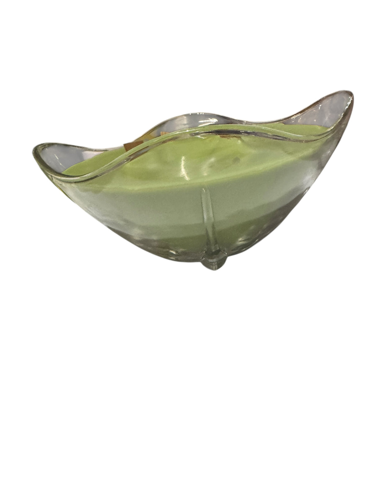 Majestic Mint Scented Candle in Repurposed Vintage Glass Bowl, Green, 18 fl oz, Wooden Wicks