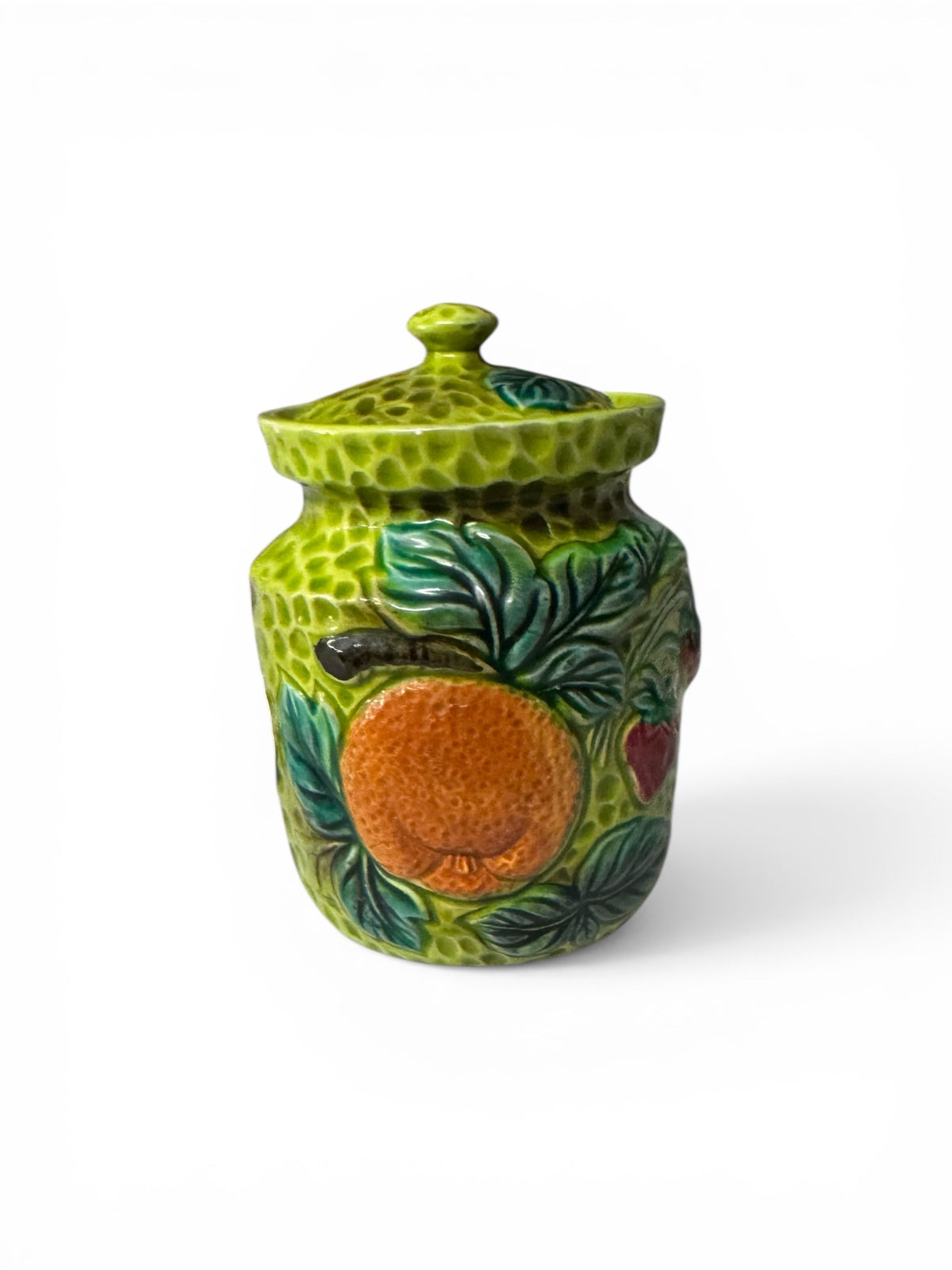 Majestic Mint Scented Candle in Repurposed Ceramic Honey Jar with Lid, 14 fl oz