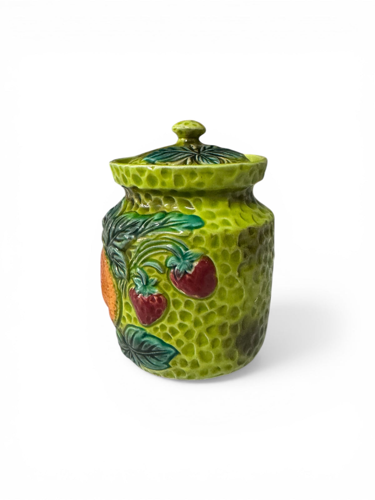 Majestic Mint Scented Candle in Repurposed Ceramic Honey Jar with Lid, 14 fl oz
