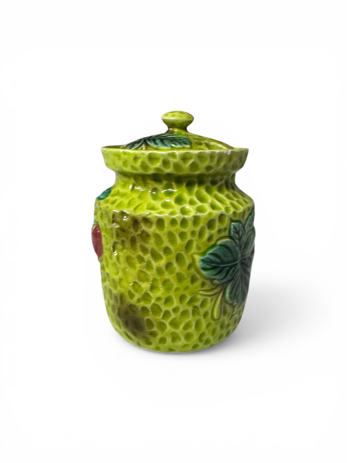 Majestic Mint Scented Candle in Repurposed Ceramic Honey Jar with Lid, 14 fl oz