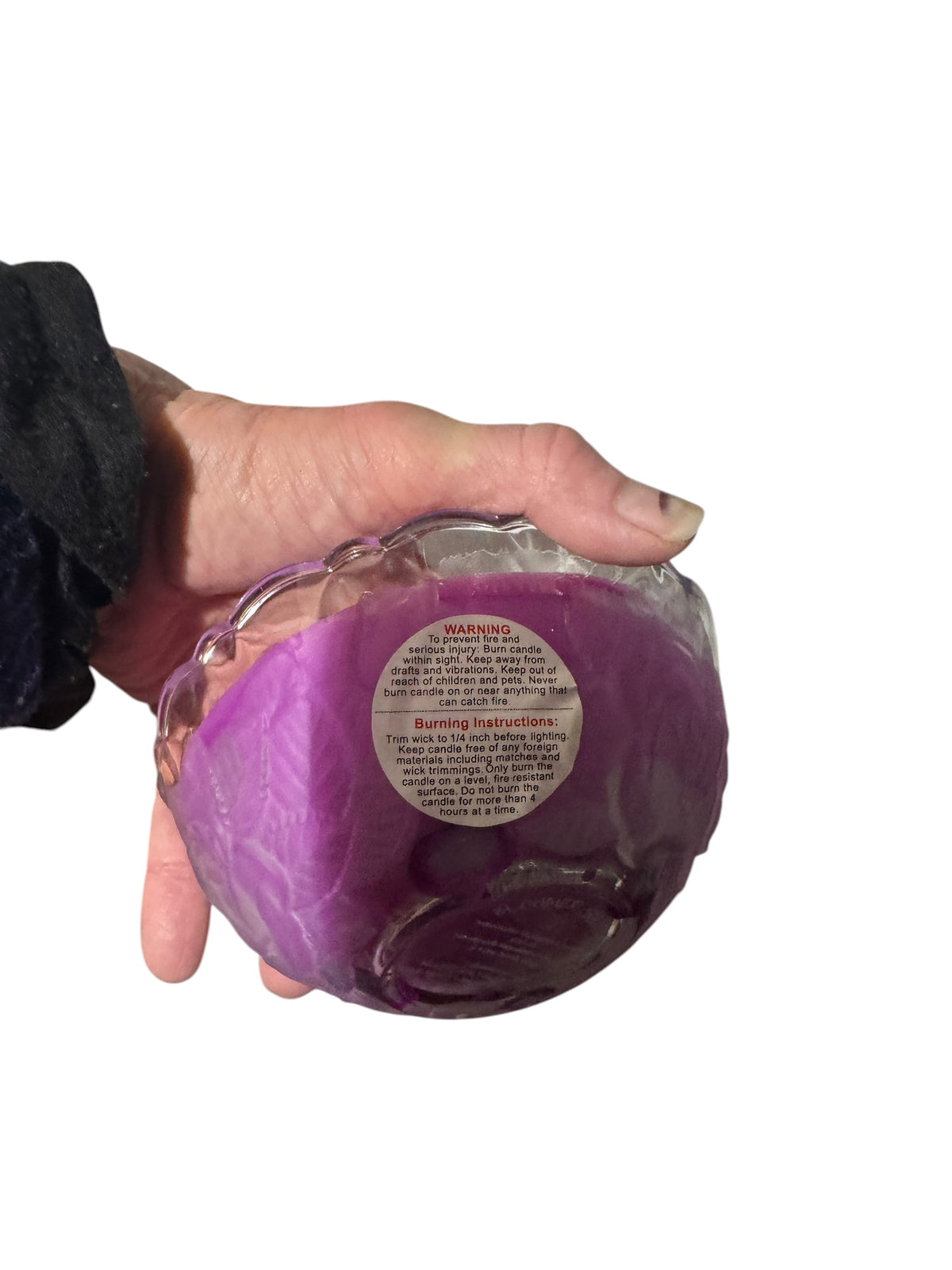 Midnight Moonflowers Handmade Candle, Repurposed Vintage Glass Dish with Matching Lid, Wood Wicks, 10 fl oz