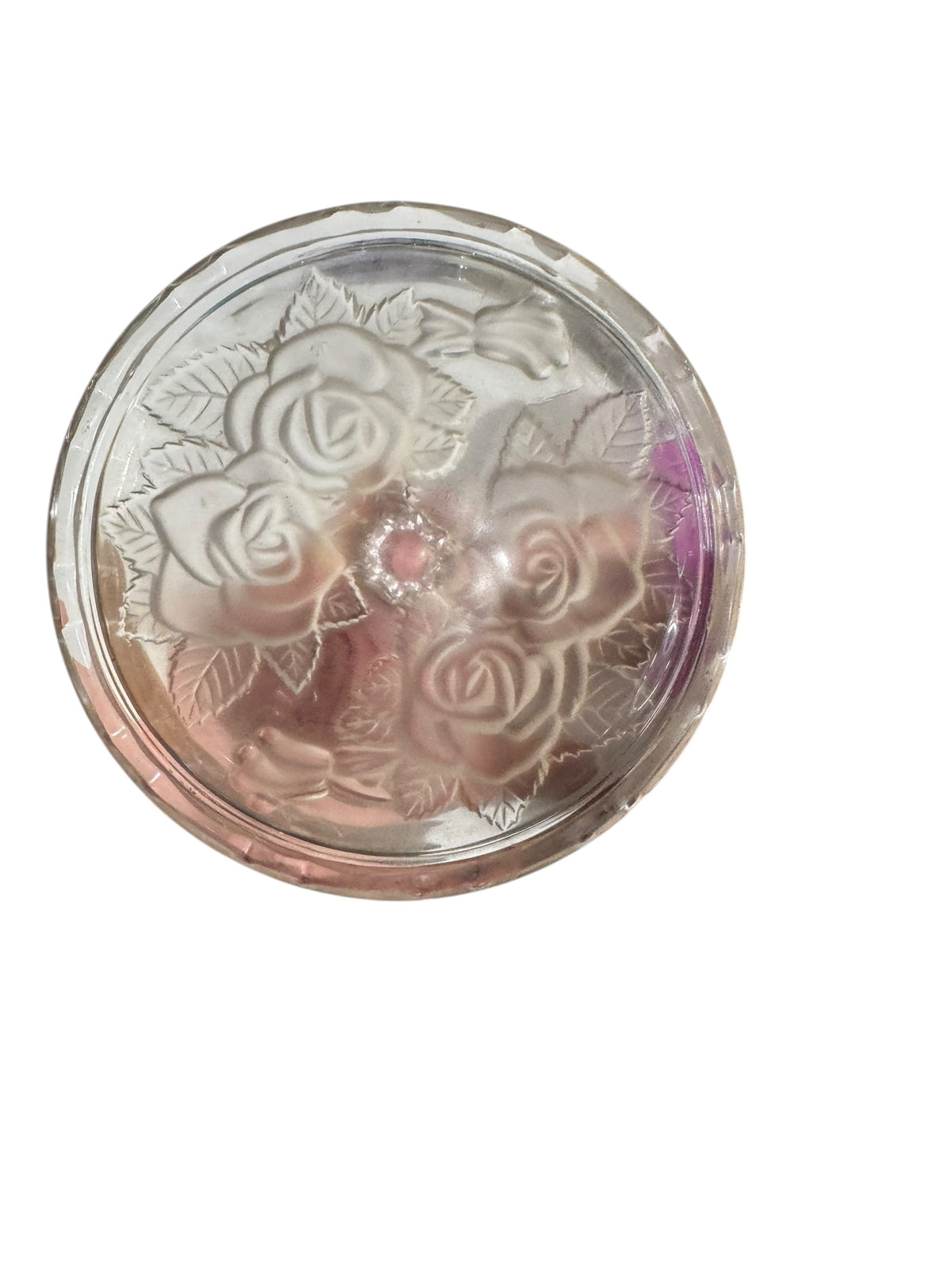 Midnight Moonflowers Handmade Candle, Repurposed Vintage Glass Dish with Matching Lid, Wood Wicks, 10 fl oz