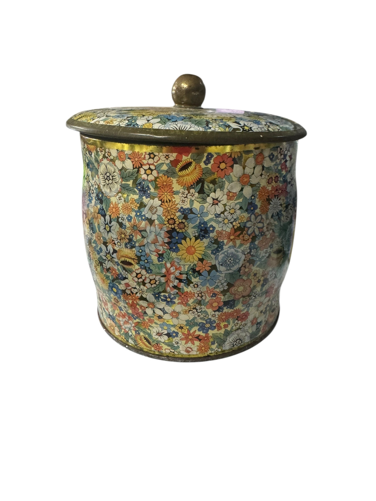 Bloomer Scents Midnight Moonflowers Handmade Candle in Repurposed Vintage Floral Tin, 36 fl oz