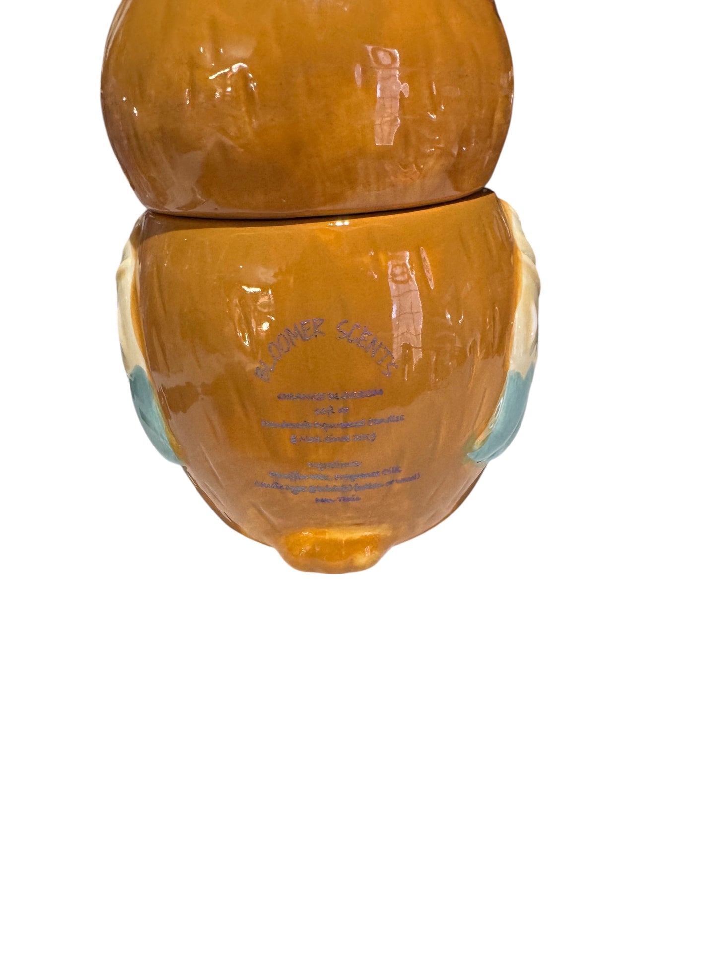 Bloomer Scents Handmade Orange Blossom Candle, Vintage Repurposed Ceramic Owl Canister, 16 fl oz