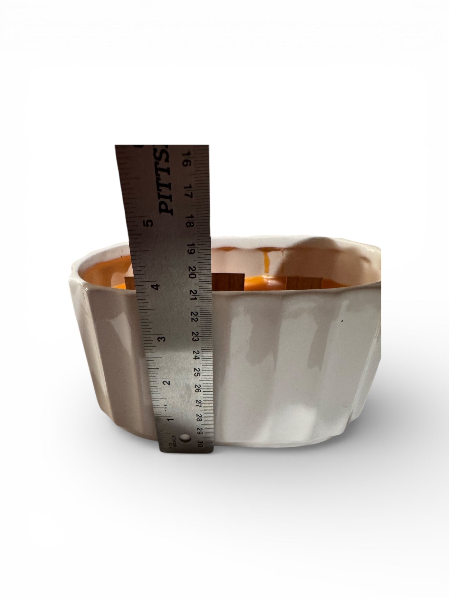 Bloomer Scents Handmade Orange Blossom Candle, 30 fl oz, Repurposed Vintage White Planter Bowl