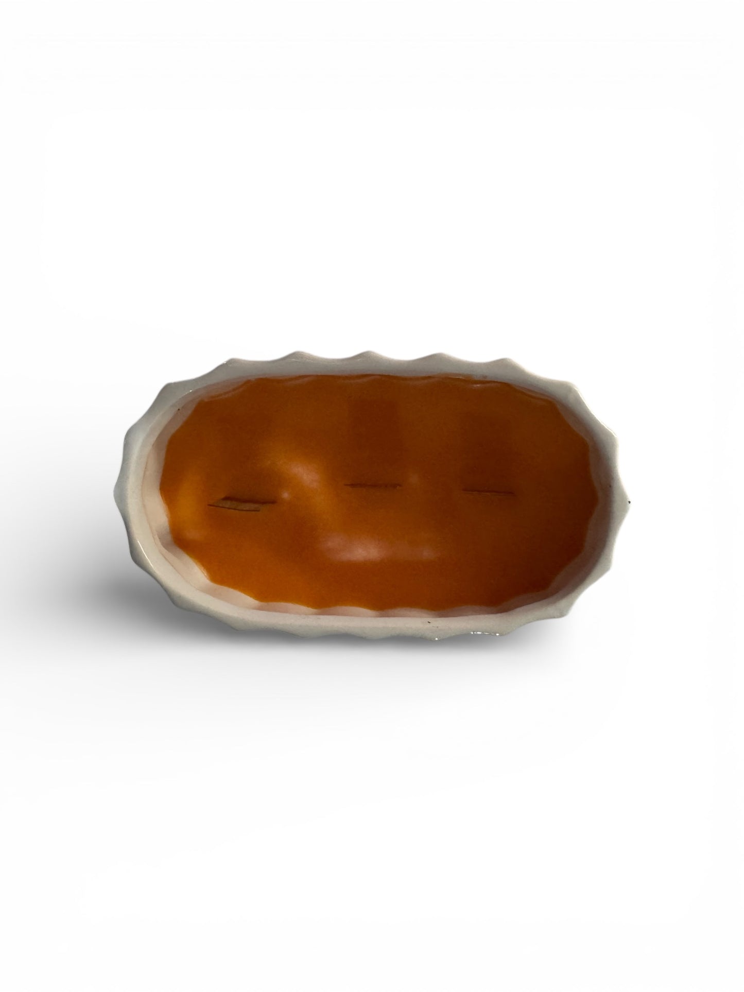 Bloomer Scents Handmade Orange Blossom Candle, 30 fl oz, Repurposed Vintage White Planter Bowl