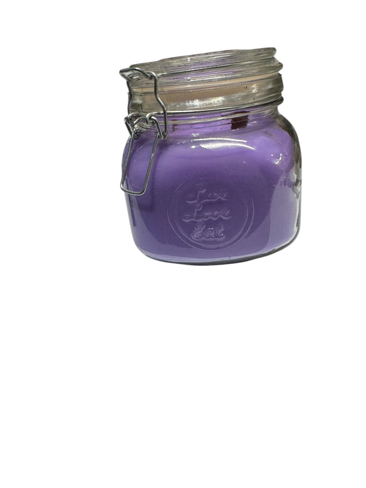 Handmade Orchid Island Candle in Repurposed Vintage Canning Jar, Purple, 18 fl oz