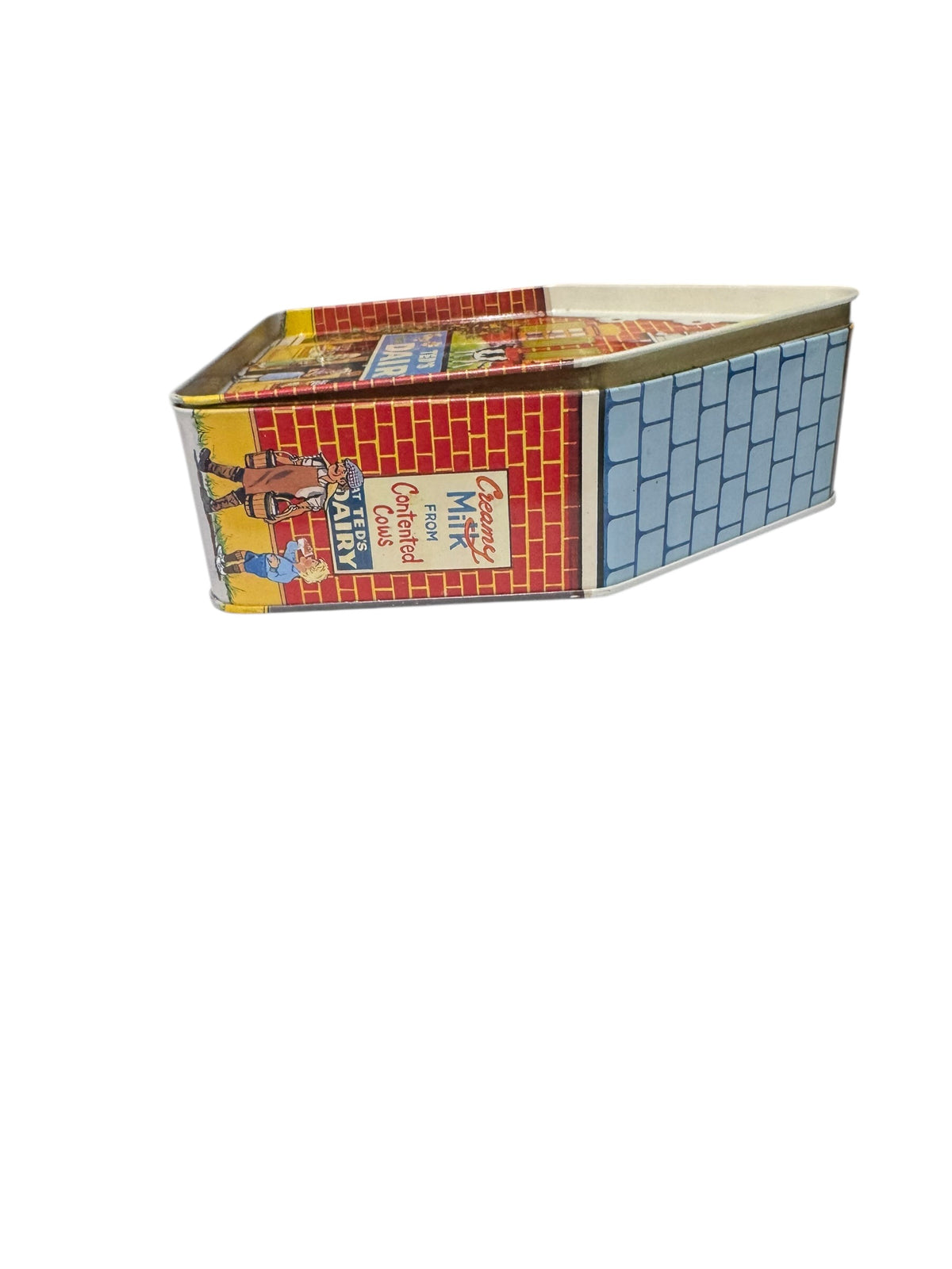 Parker Peach Handmade Candle in Repurposed Vintage House-Shaped Tin, 16 fl oz