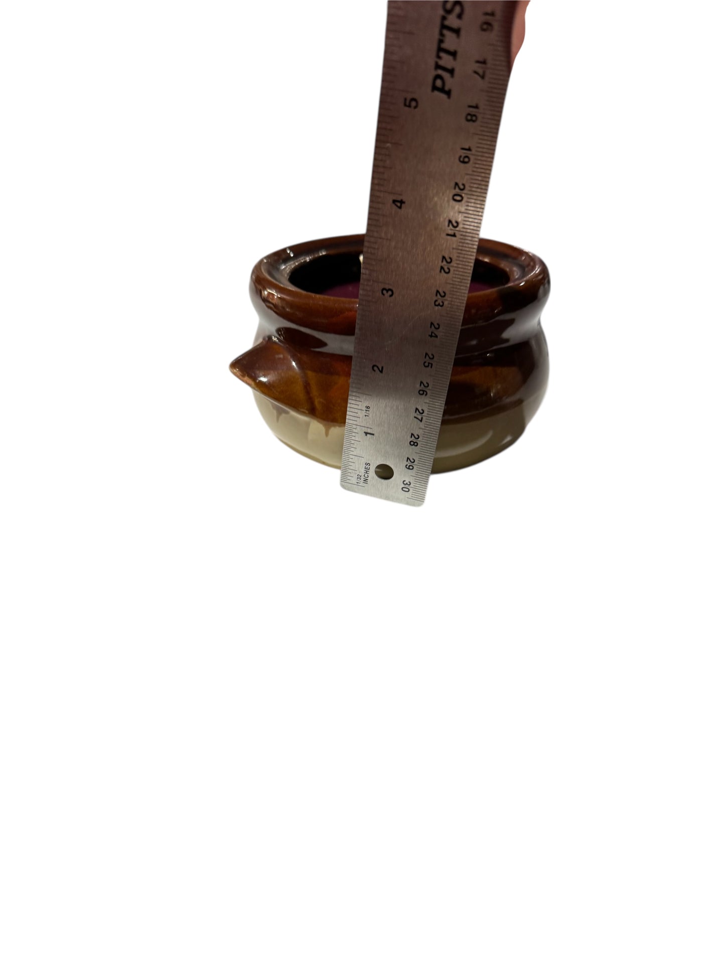 Handmade Plum Paradise Candle, 16 fl oz, Repurposed Vintage Stoneware Crock Soup Bowl