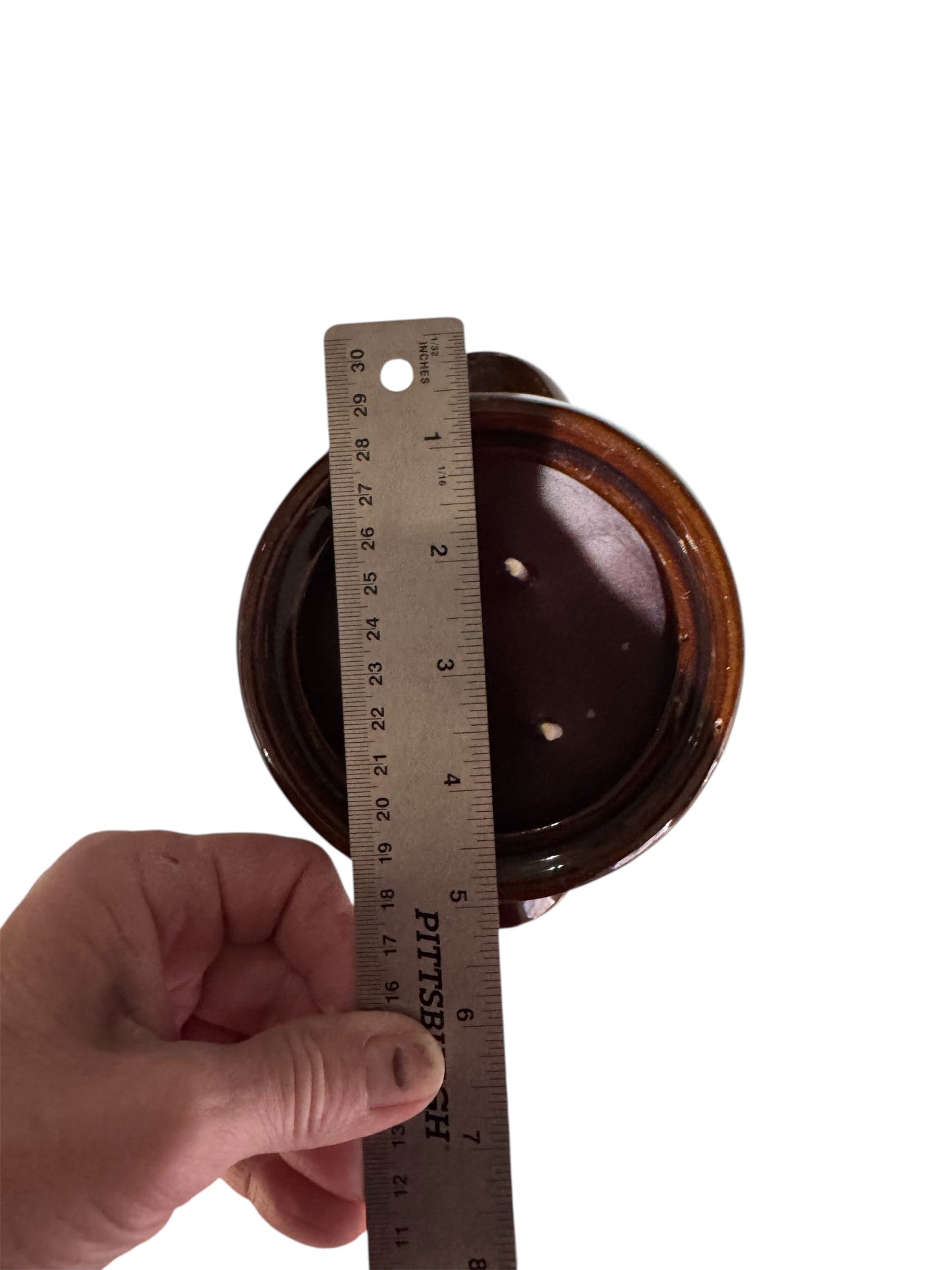 Handmade Plum Paradise Candle, 16 fl oz, Repurposed Vintage Stoneware Crock Soup Bowl