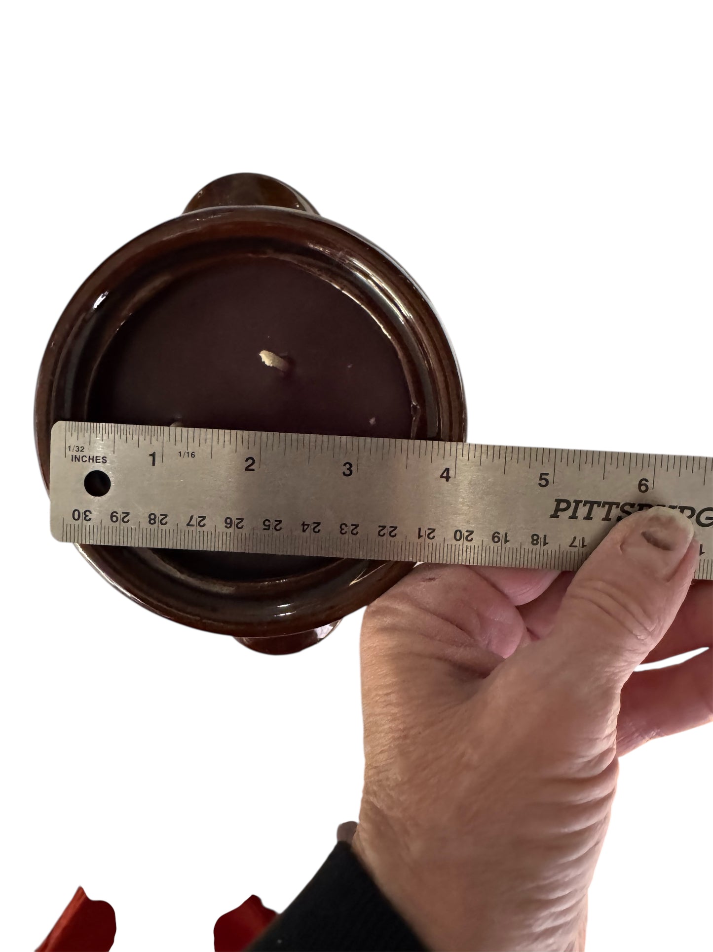 Handmade Plum Paradise Candle, 16 fl oz, Repurposed Vintage Stoneware Crock Soup Bowl