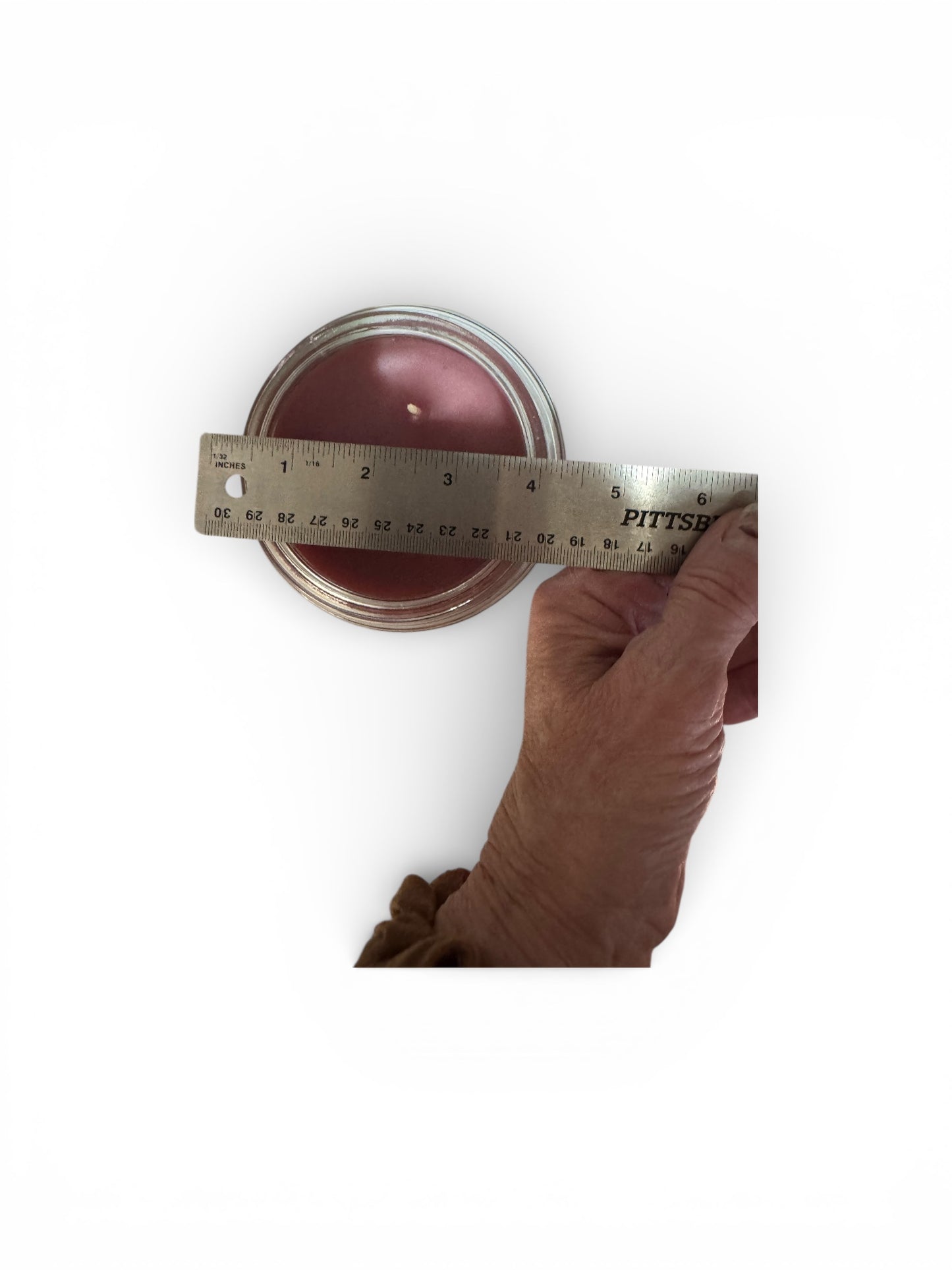 Handmade Plum Paradise Candle, 24 fl oz, Repurposed Vintage Floral Glass Dish with Lid