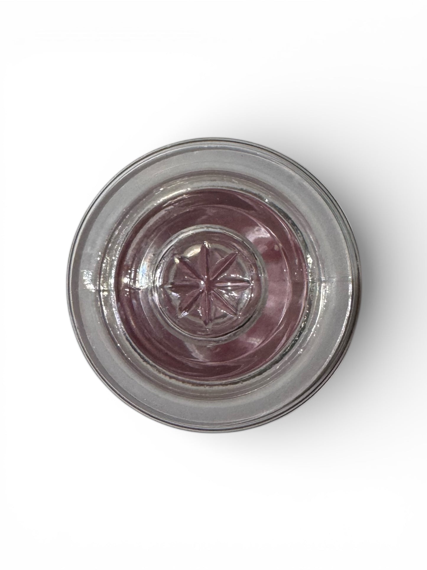 Handmade Plum Paradise Candle, 24 fl oz, Repurposed Vintage Floral Glass Dish with Lid