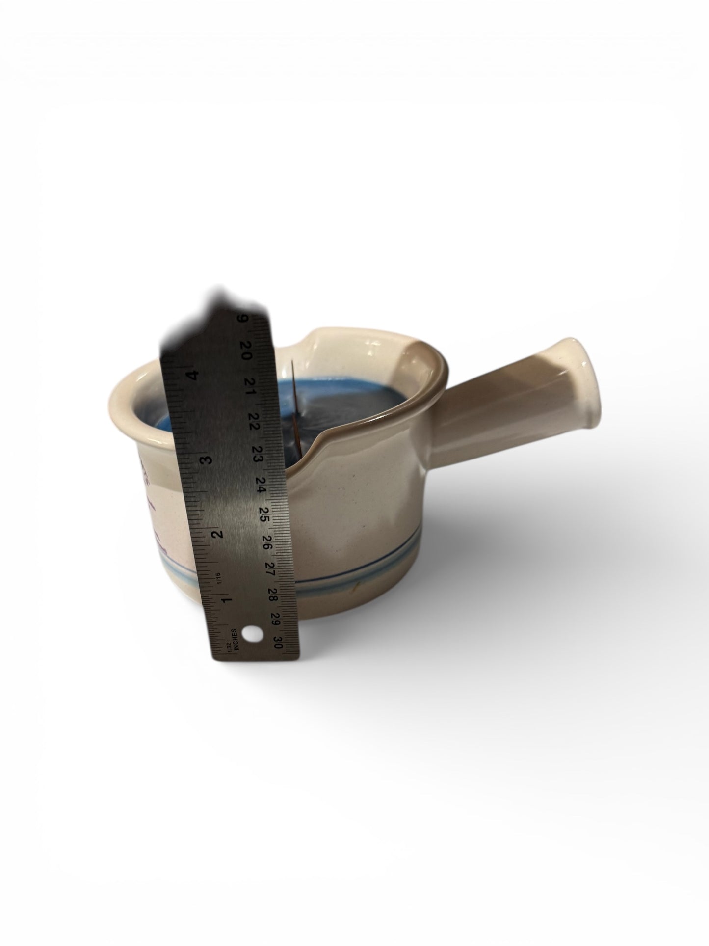 Handmade Seaside Cliffs Candle, 12 fl oz, Repurposed Vintage Stoneware Gravy Boat Vessel