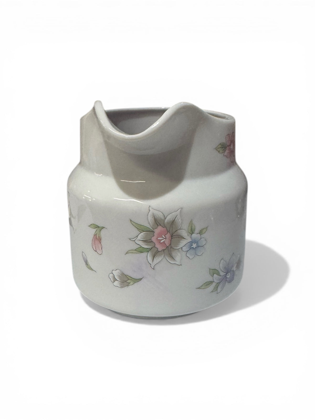 Sierra Rosette Handmade Candle in Repurposed Vintage Ceramic Floral Pitcher, 16 fl oz