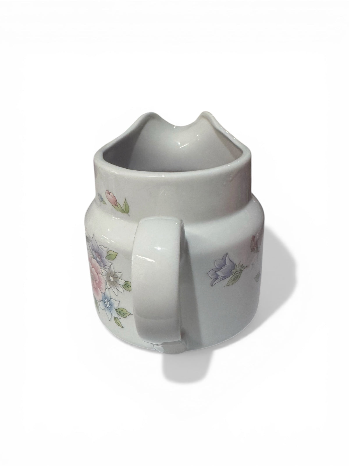 Sierra Rosette Handmade Candle in Repurposed Vintage Ceramic Floral Pitcher, 16 fl oz