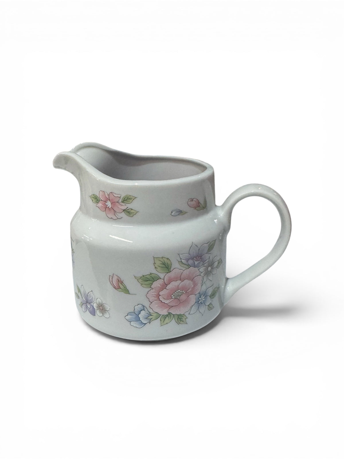 Sierra Rosette Handmade Candle in Repurposed Vintage Ceramic Floral Pitcher, 16 fl oz