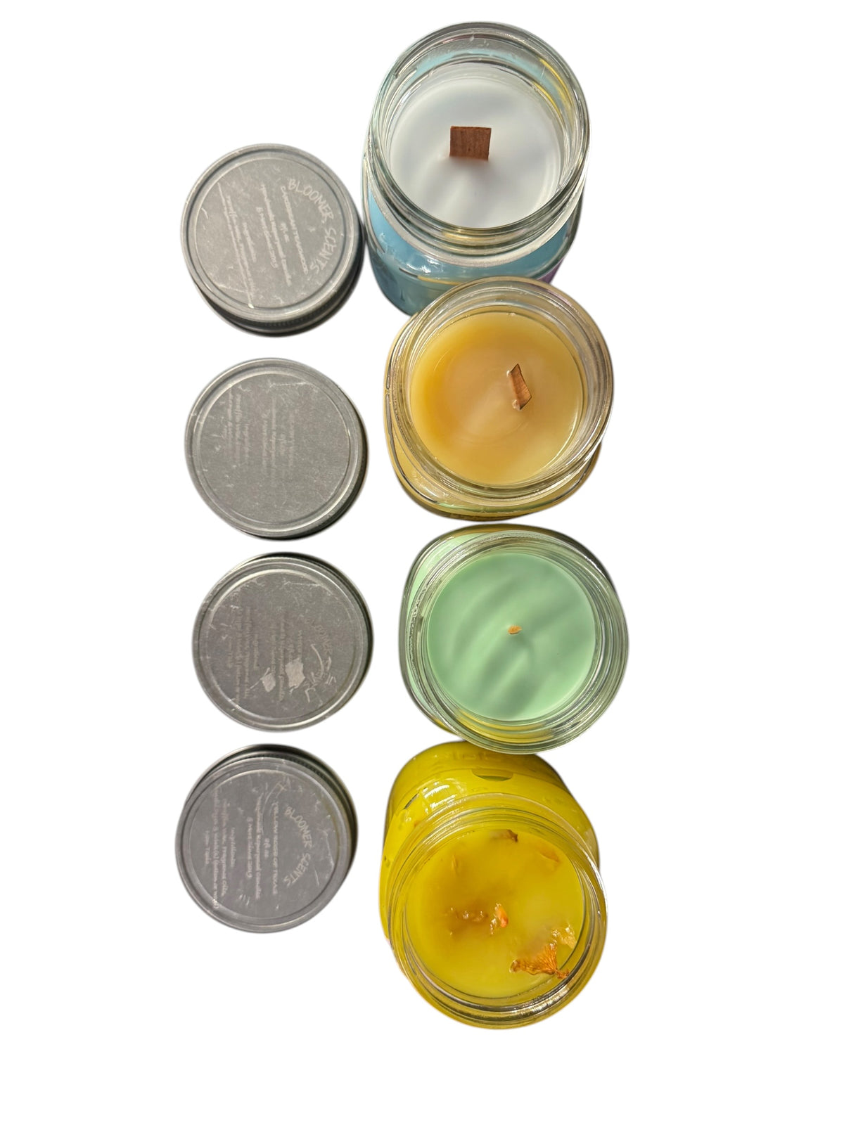 Handmade Mason Jar Candle Set, Southern Comfort Collection, 8 fl oz Each, 4 Pack