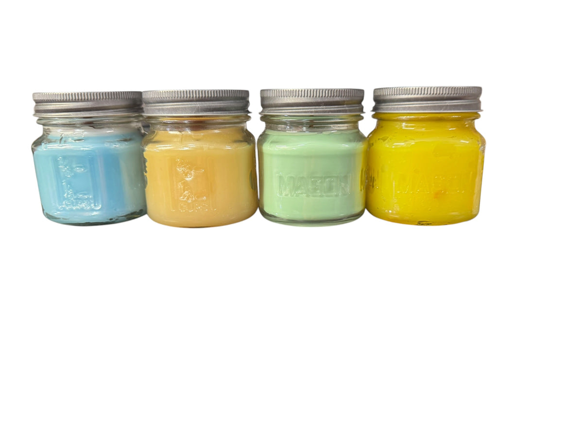 Handmade Mason Jar Candle Set, Southern Comfort Collection, 8 fl oz Each, 4 Pack