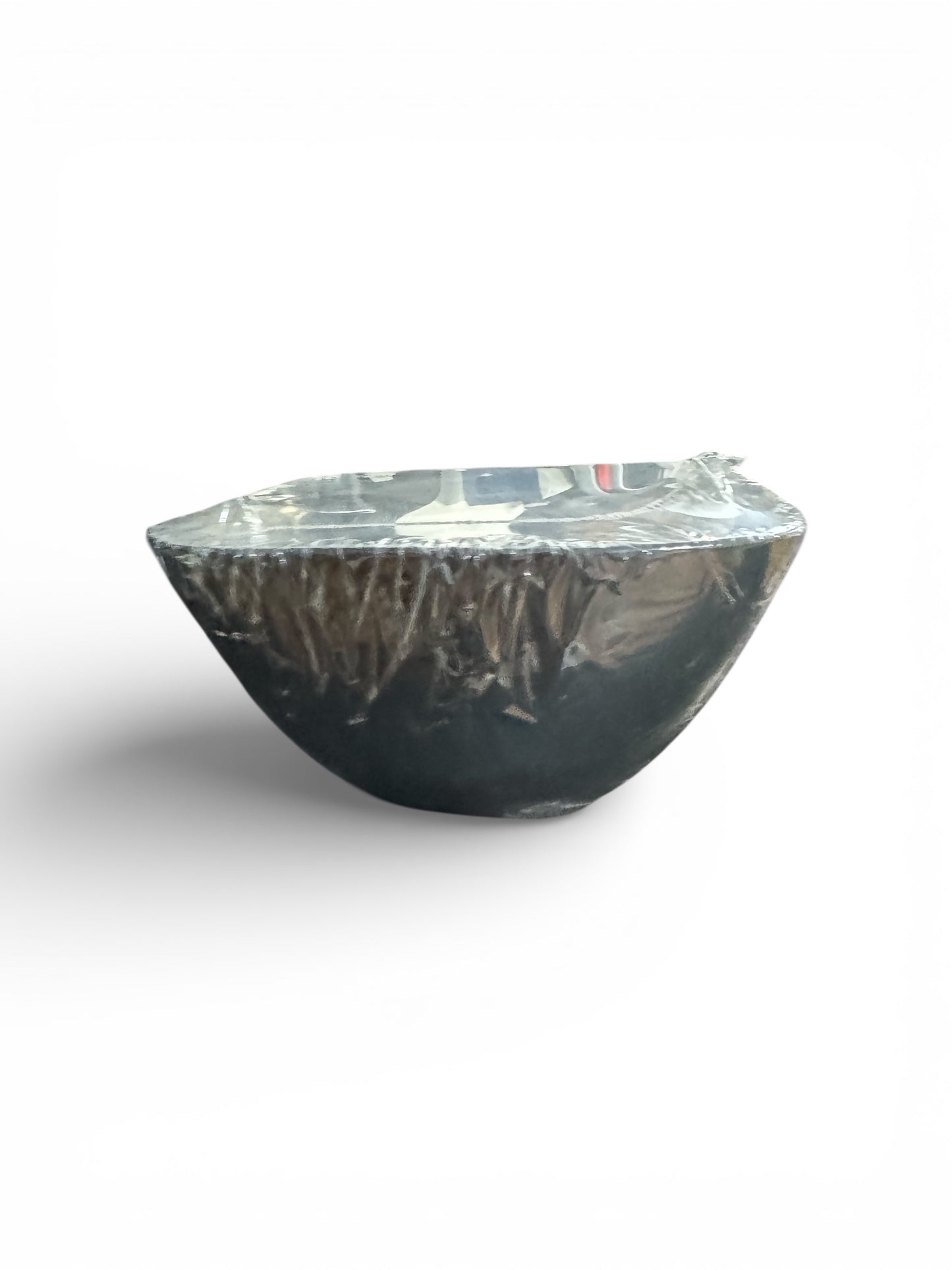 Handmade Spartan Candle, Two Tone Black and Cream Stoneware Bowl, 16 fl oz