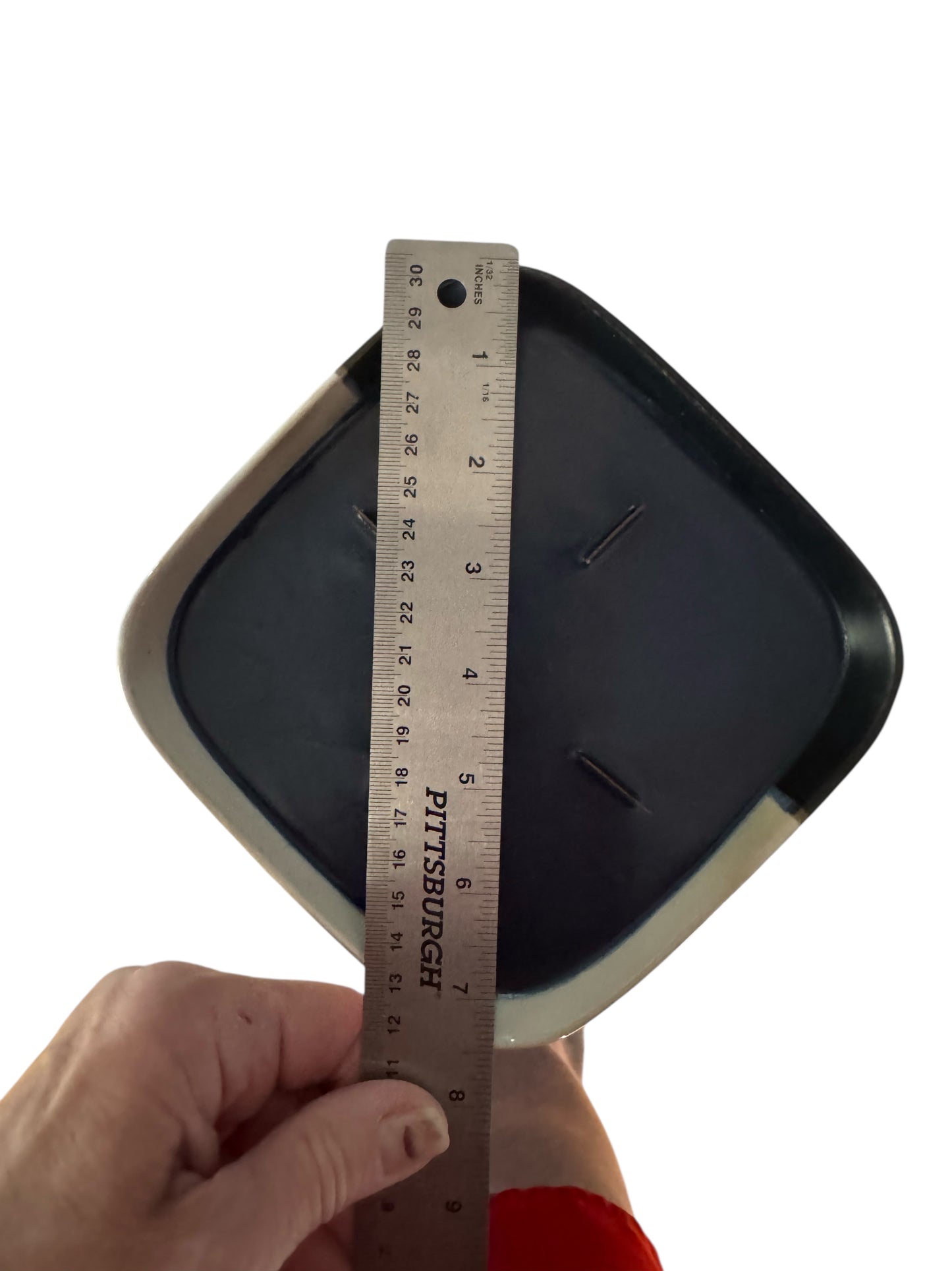 Handmade Spartan Candle, Two Tone Black and Cream Stoneware Bowl, 16 fl oz