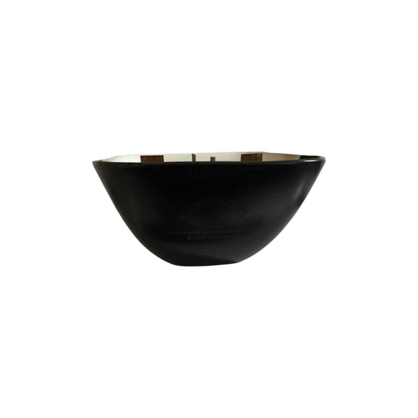 Handmade Spartan Candle, Two Tone Black and Cream Stoneware Bowl, 16 fl oz