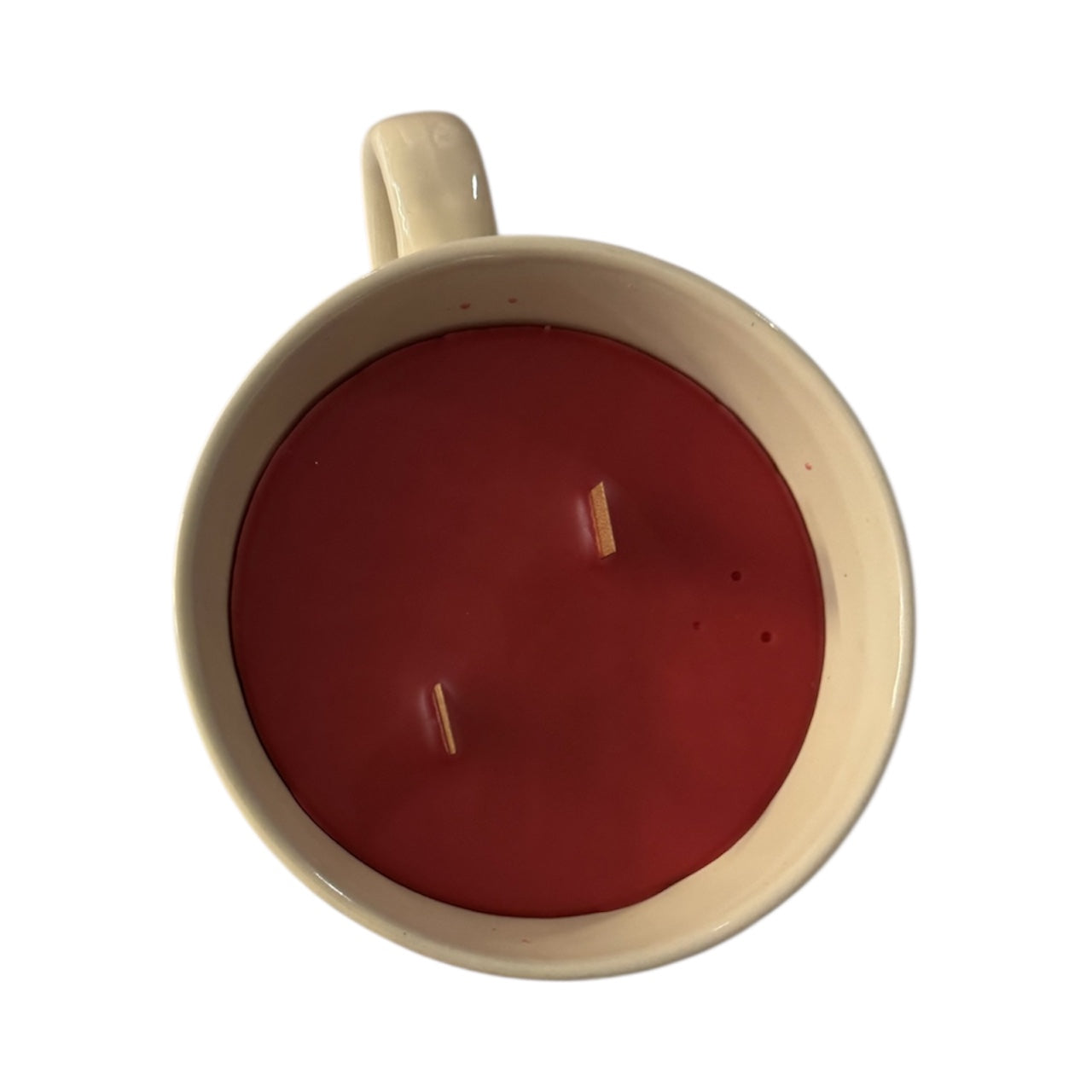 Bloomer Scents Handmade Spicy Pomegranate Candle, 18 fl oz, Repurposed Oversized Mug with Snowflake Design