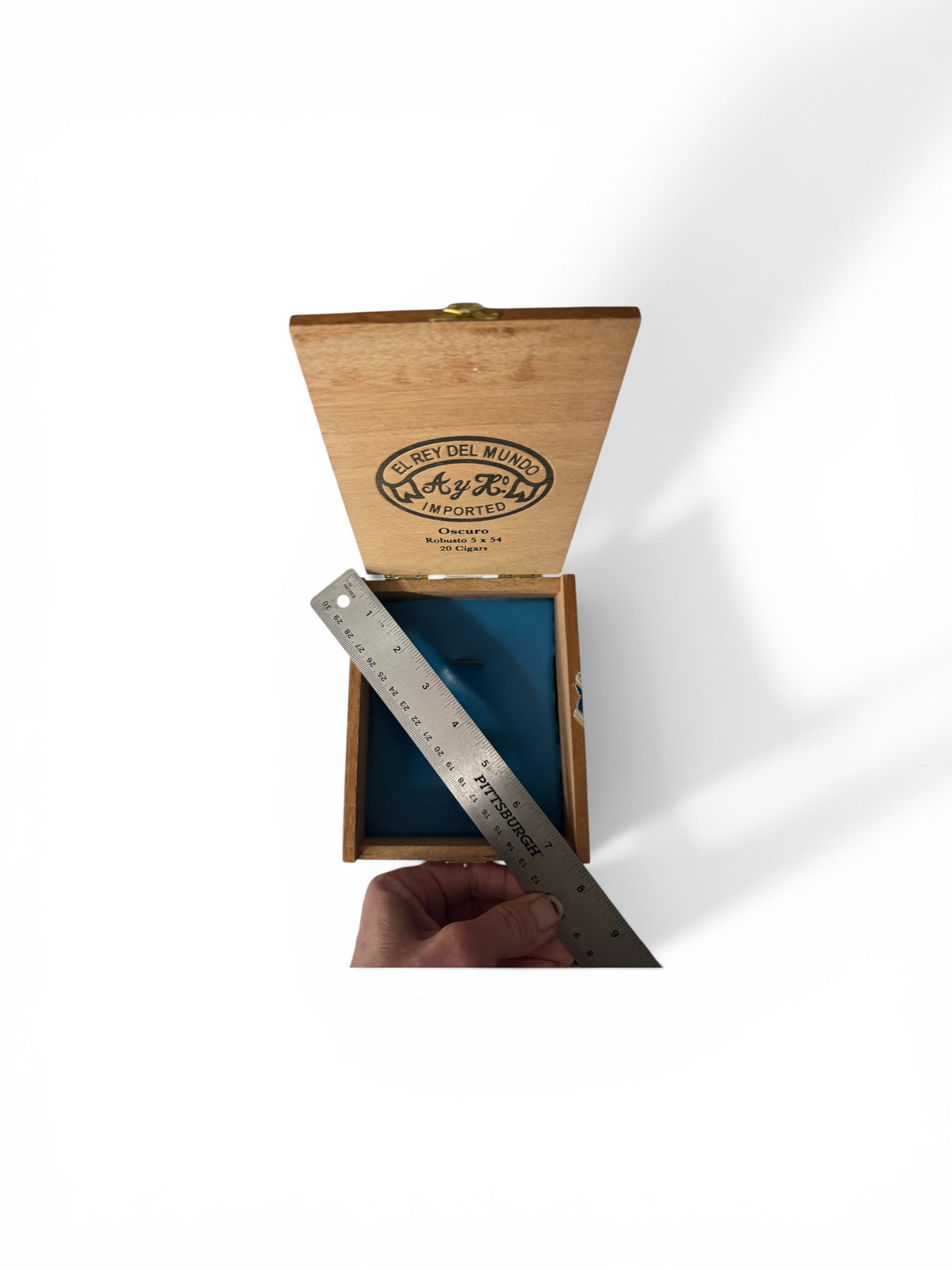 Tranquil Oasis Candle in Repurposed El Rey Del Mundo Oscuro Cigar Box, 36 fl oz