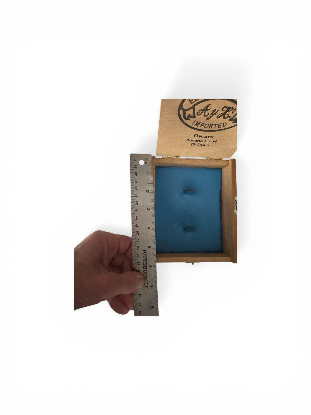 Tranquil Oasis Candle in Repurposed El Rey Del Mundo Oscuro Cigar Box, 36 fl oz