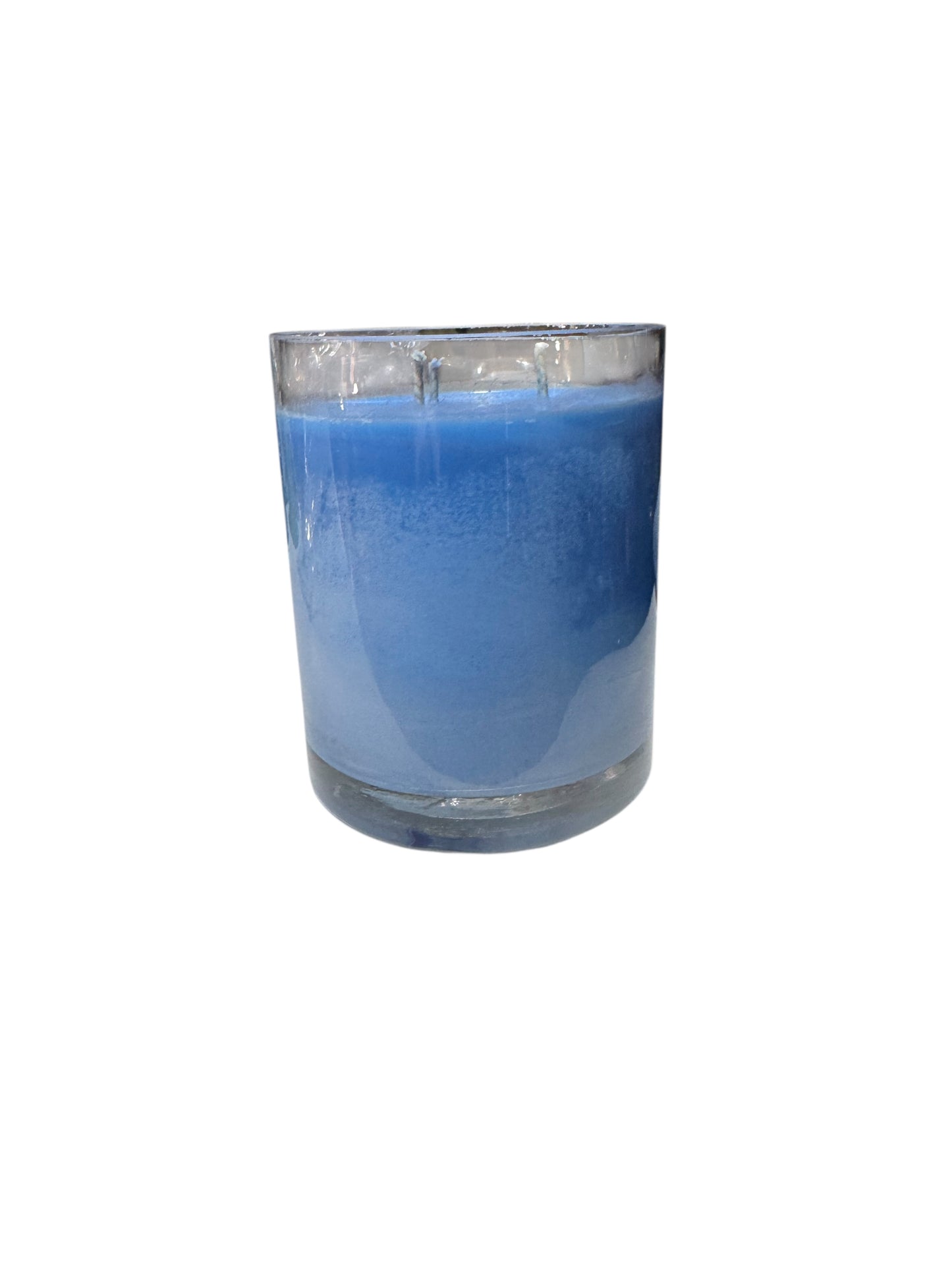 Handmade Texas Bluebonnets Scented Candle in Repurposed Clear Glass Vase, Blue, 16 fl oz
