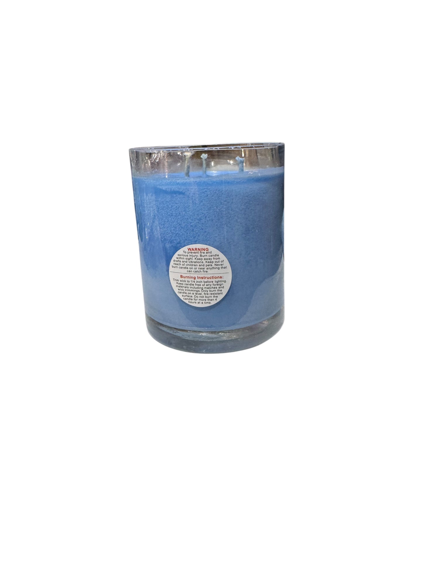Handmade Texas Bluebonnets Scented Candle in Repurposed Clear Glass Vase, Blue, 16 fl oz