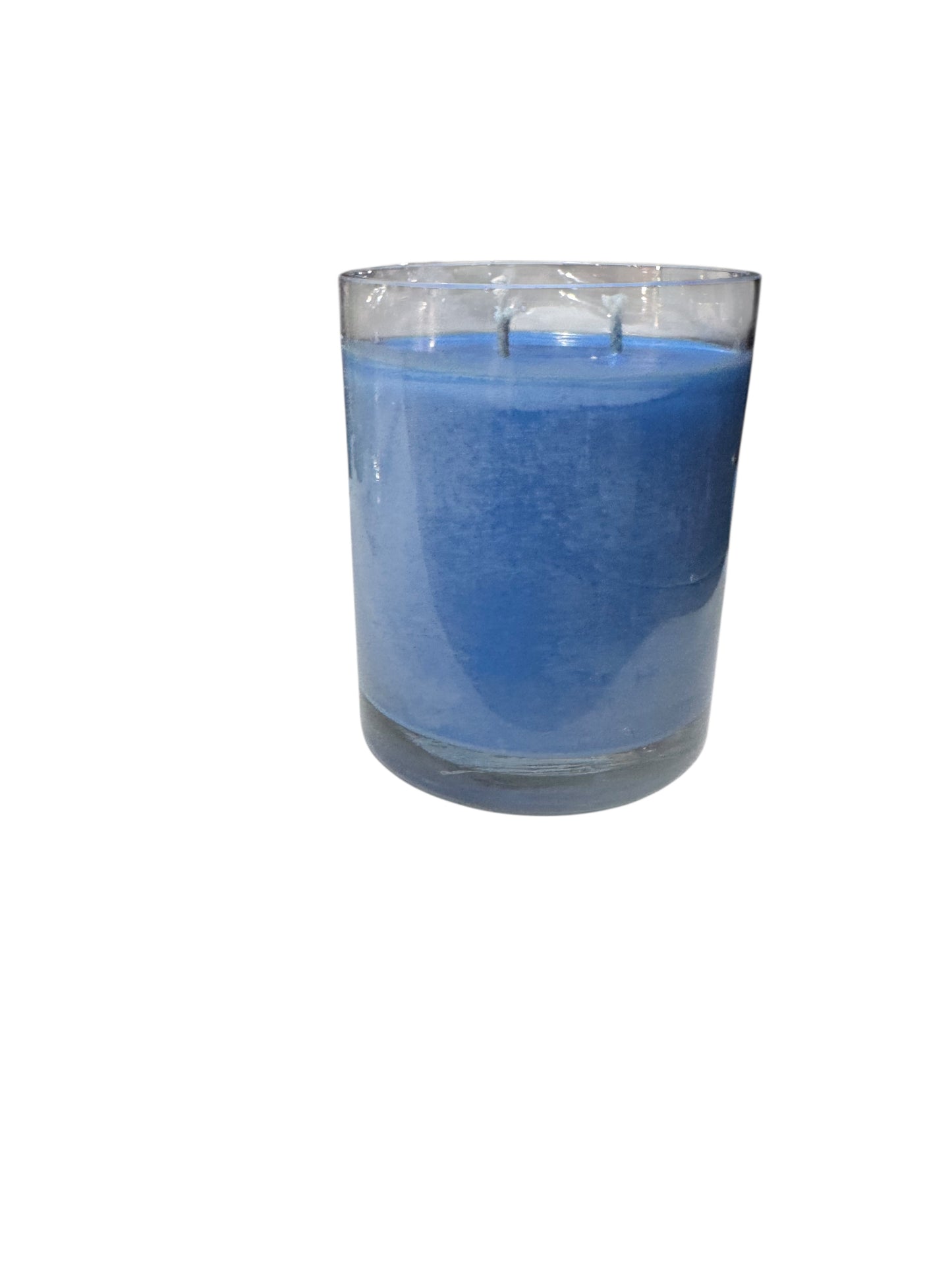 Handmade Texas Bluebonnets Scented Candle in Repurposed Clear Glass Vase, Blue, 16 fl oz