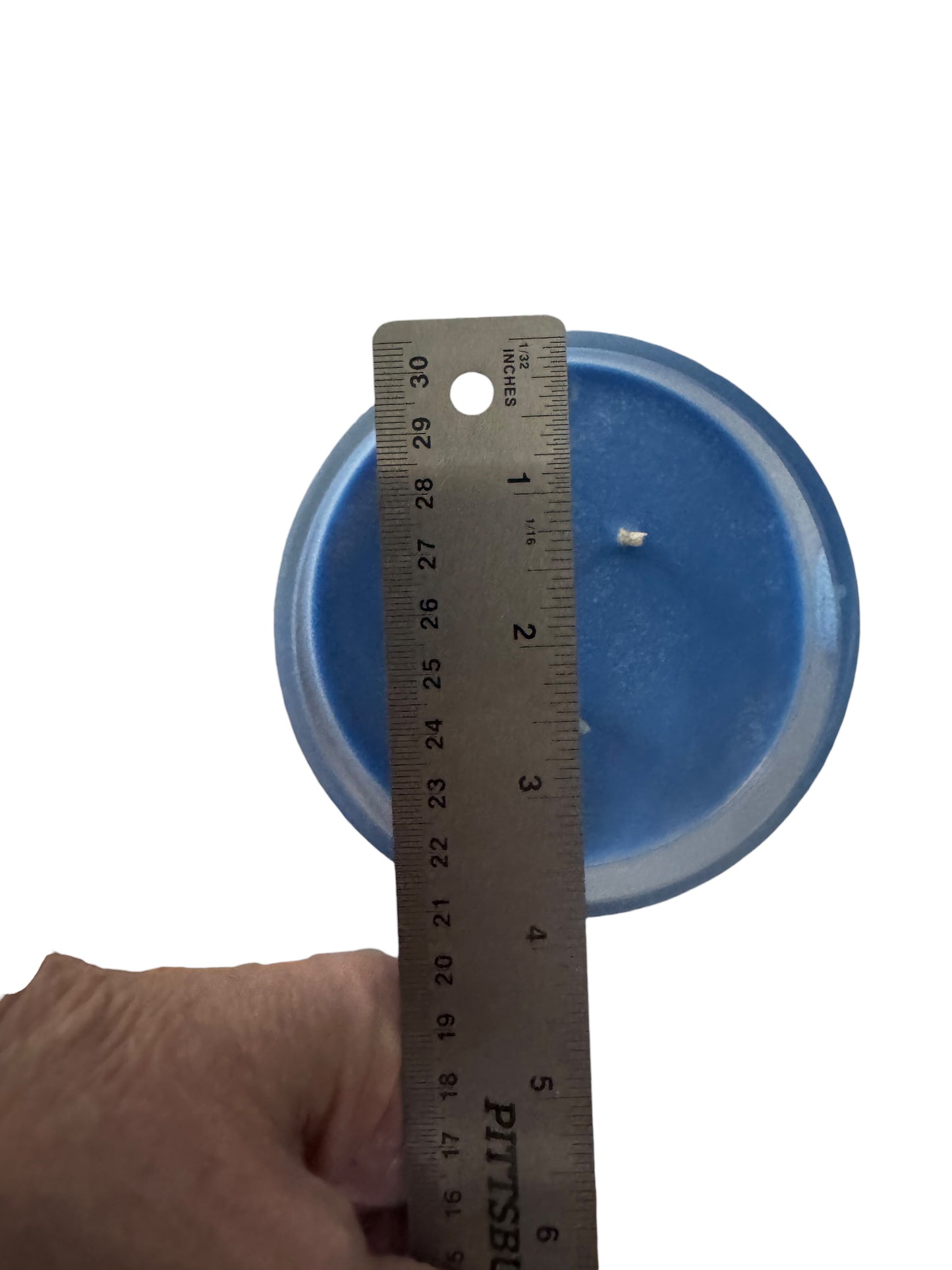 Handmade Texas Bluebonnets Scented Candle in Repurposed Clear Glass Vase, Blue, 16 fl oz