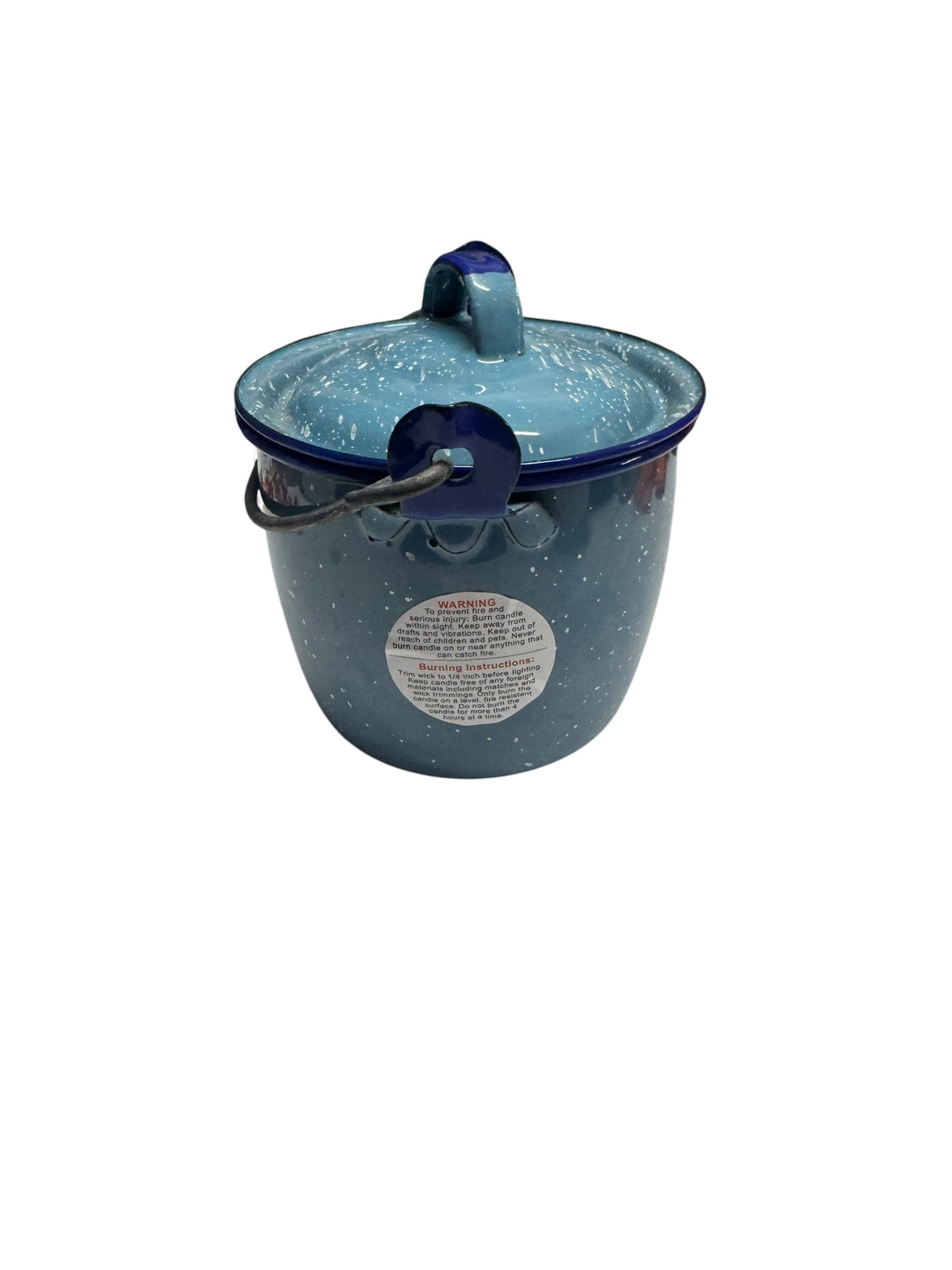 Texas Bluebonnets Candle, Handmade, Repurposed Camping Tin with Matching Lid, 16 fl oz