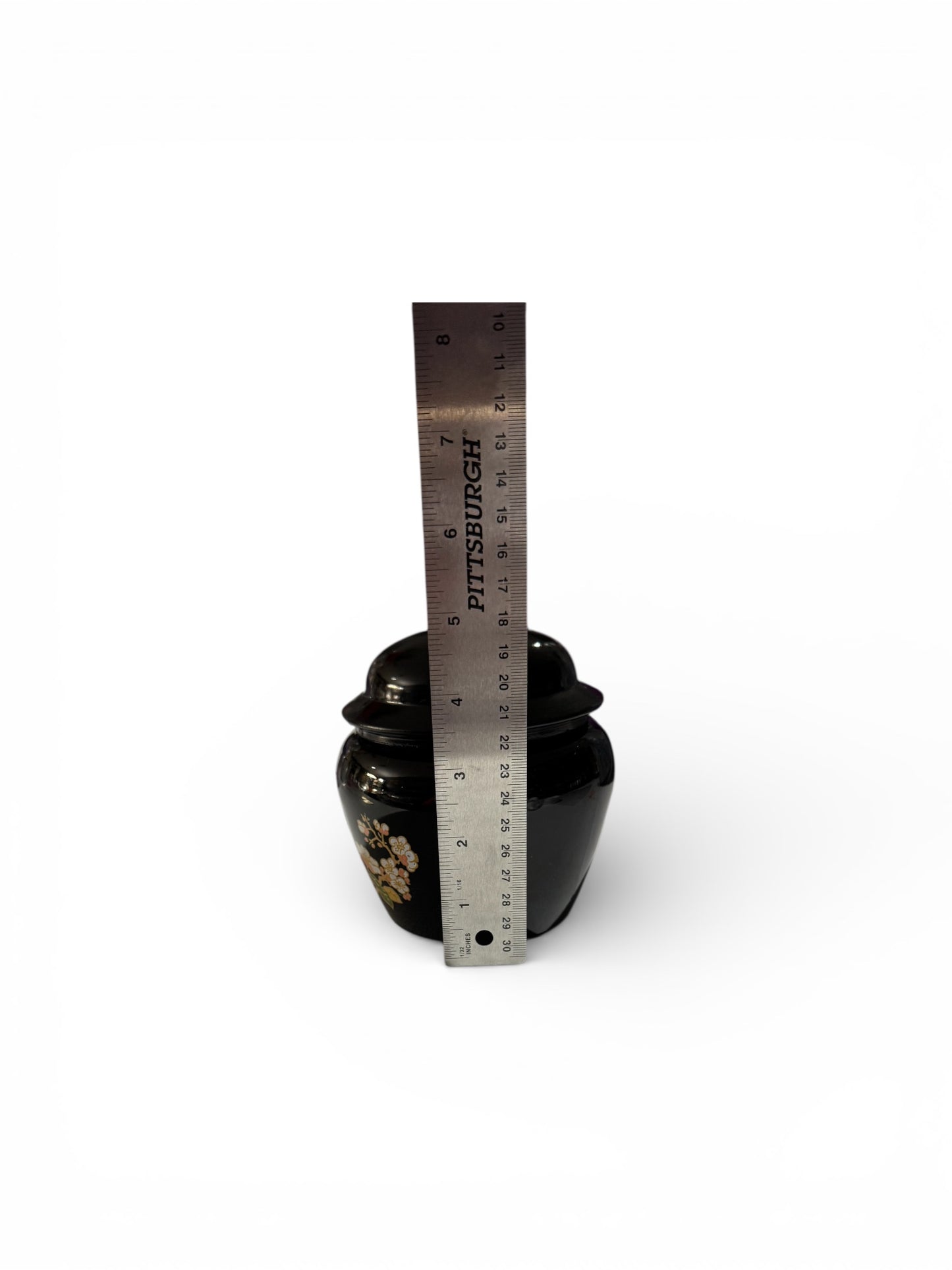 Violet Eclipse Candle 16fl oz Repurposed Vintage Black Amethyst Glass Ginger Jar