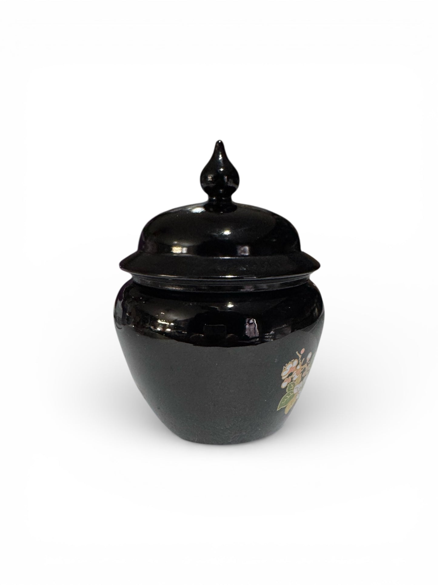 Violet Eclipse Candle 16fl oz Repurposed Vintage Black Amethyst Glass Ginger Jar