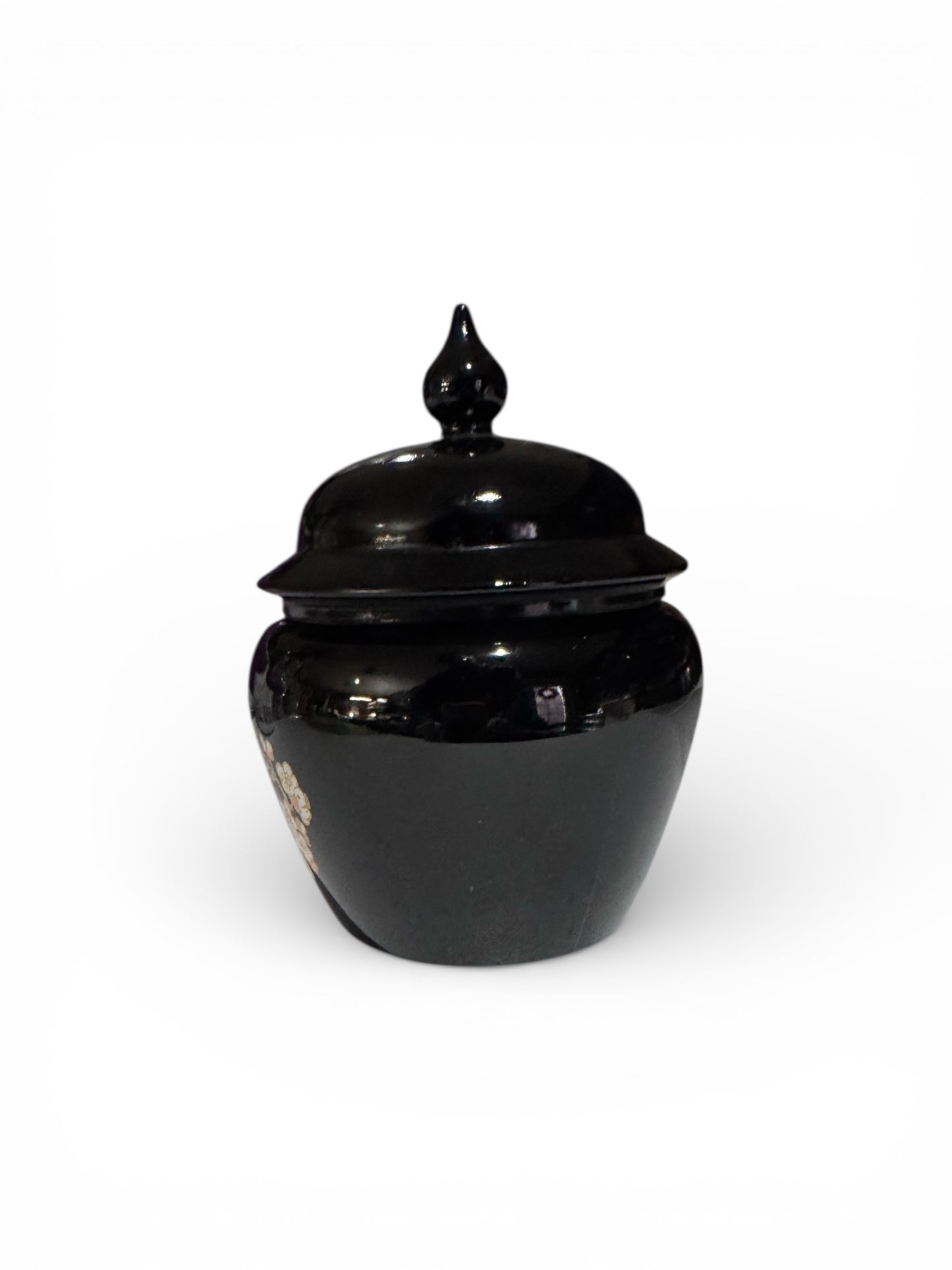 Violet Eclipse Candle 16fl oz Repurposed Vintage Black Amethyst Glass Ginger Jar