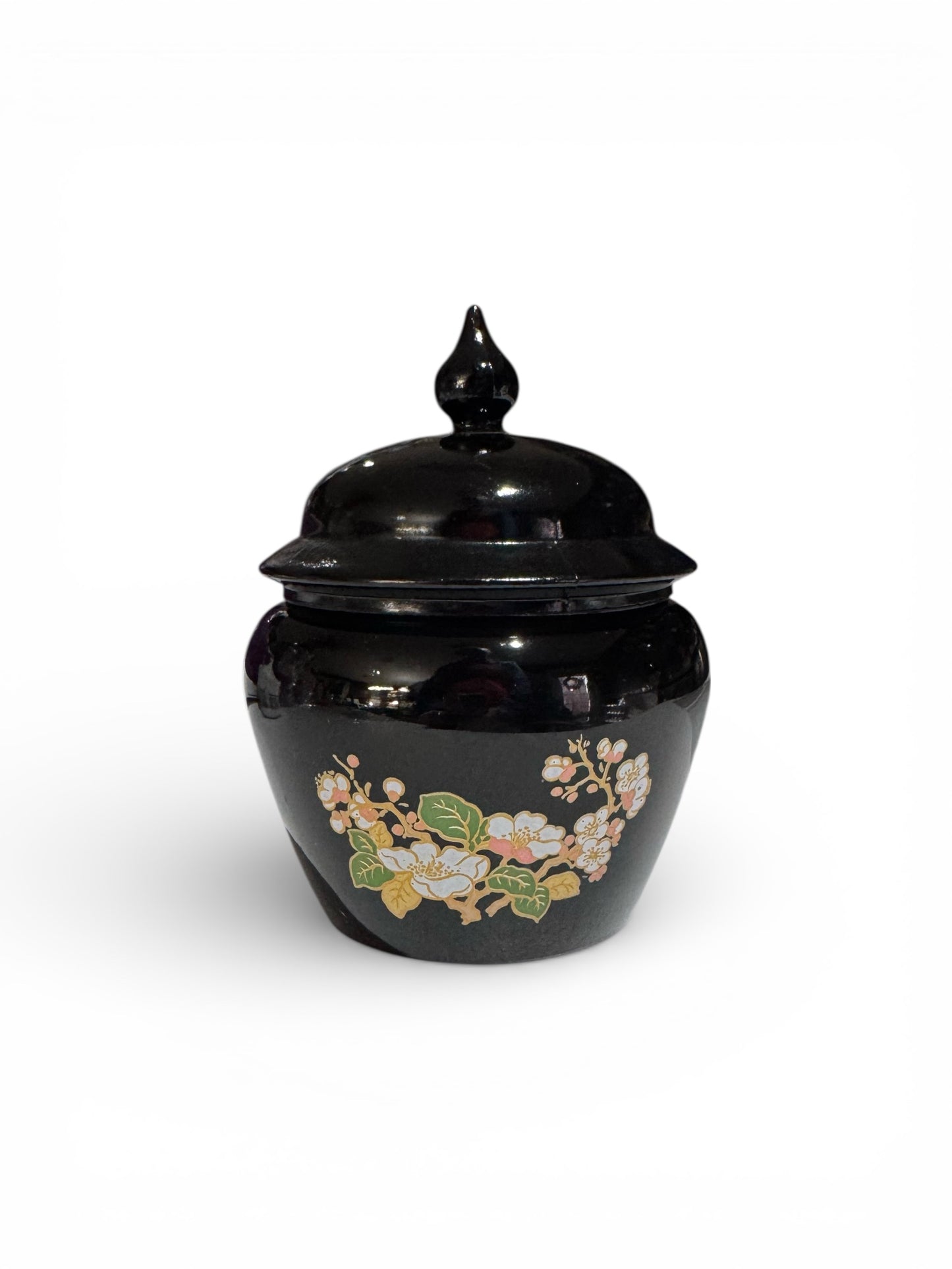 Violet Eclipse Candle 16fl oz Repurposed Vintage Black Amethyst Glass Ginger Jar