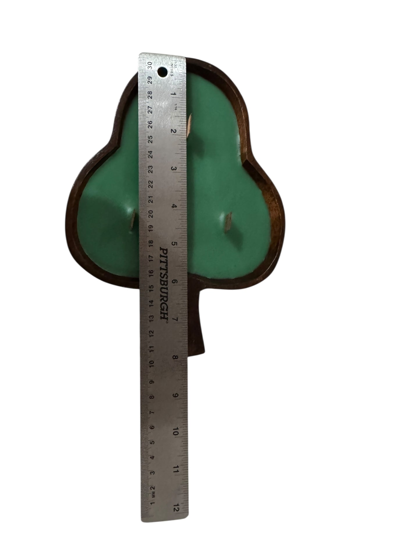 Bloomer Scents Whispering Woods Handmade Candle, Repurposed Oak Wood Leaf-Shaped Vessel, 10 fl oz, Green Interior