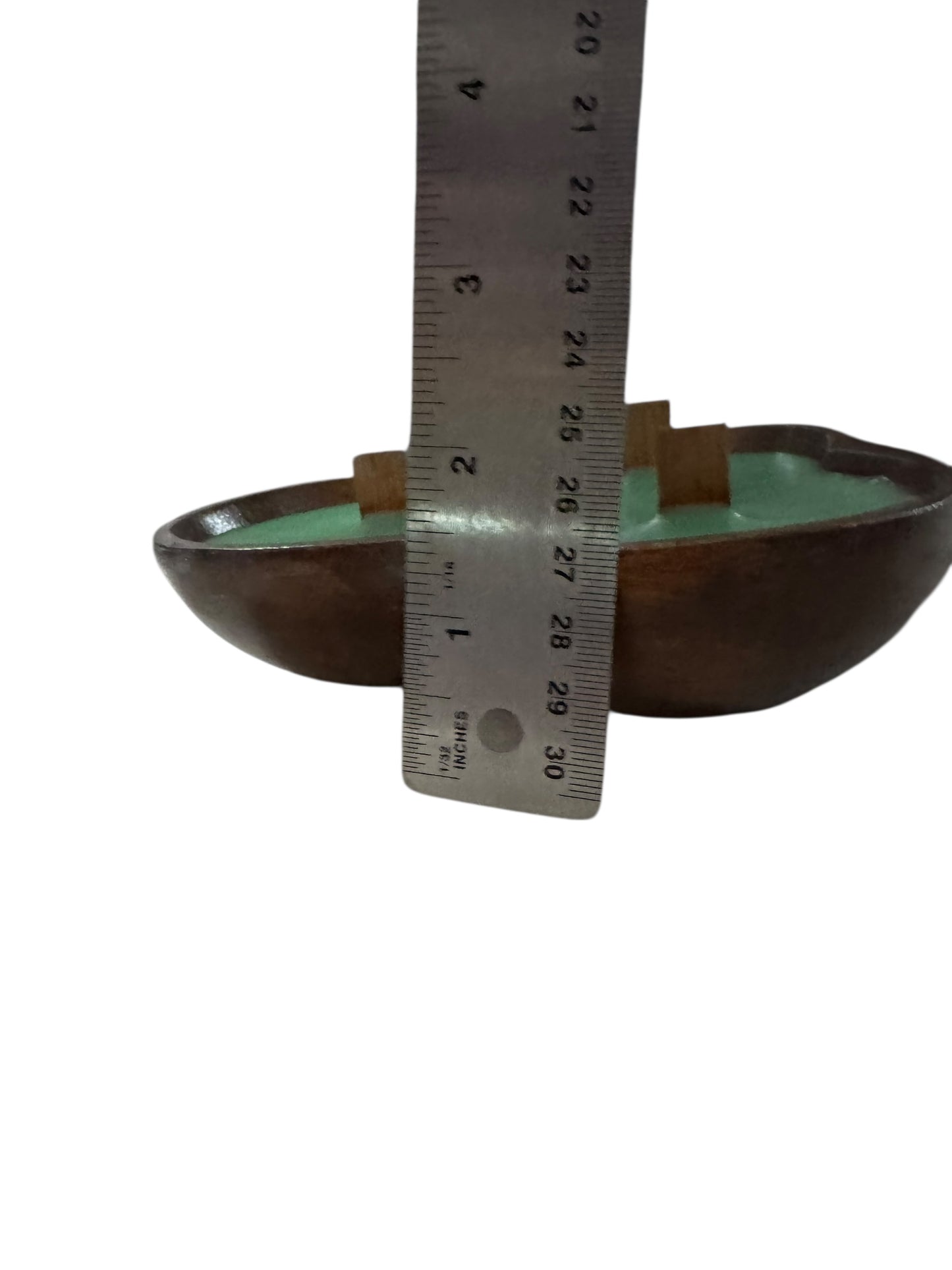 Bloomer Scents Whispering Woods Handmade Candle, Repurposed Oak Wood Leaf-Shaped Vessel, 10 fl oz, Green Interior