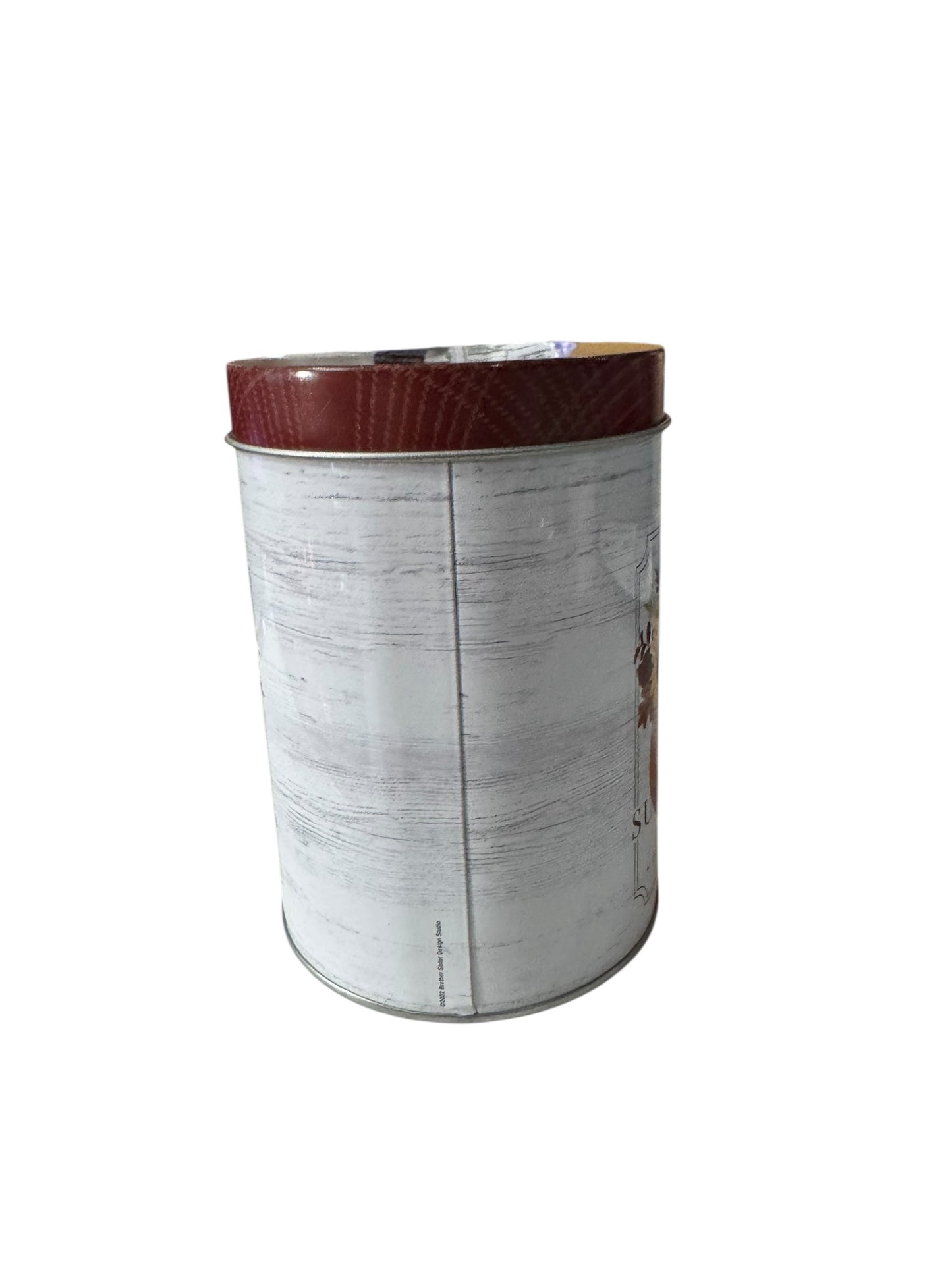 Bloomer Scents Whispering Woods Handmade Candle, 16 fl oz, Decorative Repurposed Tin Container with Sunflower Design