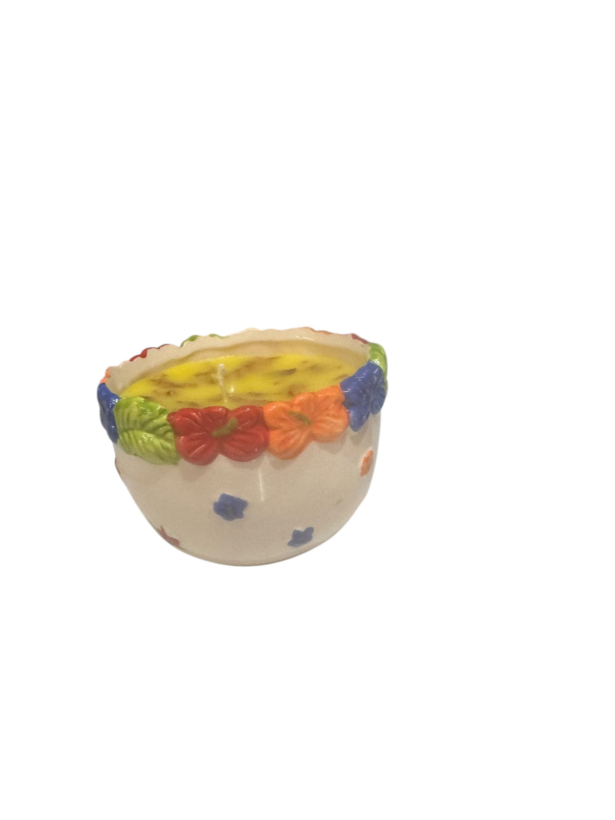 Handmade Candles in Repurposed Vintage Nesting Bowls, Yellow Rose of Texas and Prickly Pear Paradise, 12 fl oz and 8 fl oz, Set of 2